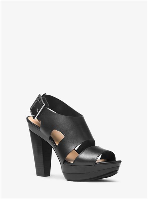 Carla Leather Platform Sandal .